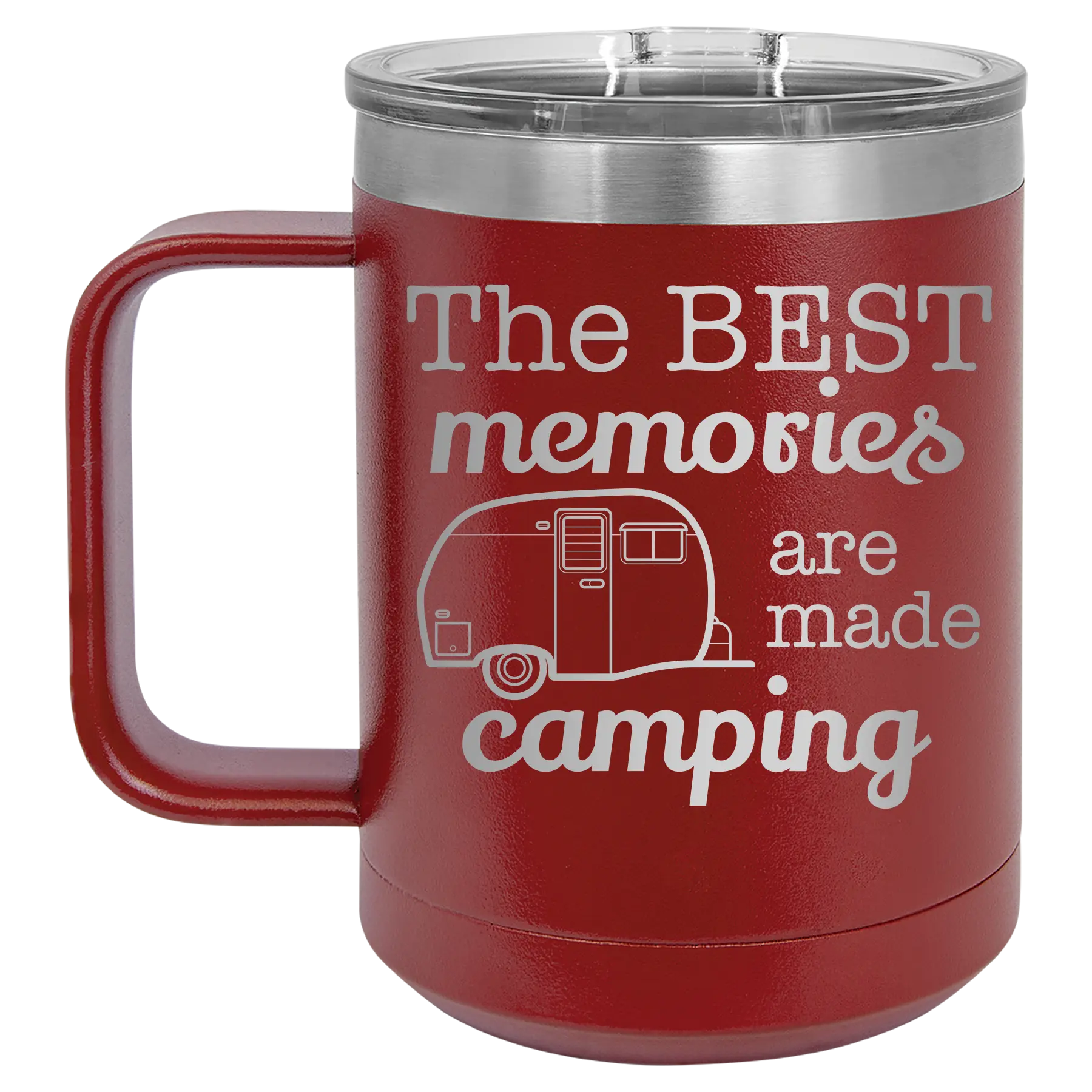 Camping 15 oz Mug | Maroon