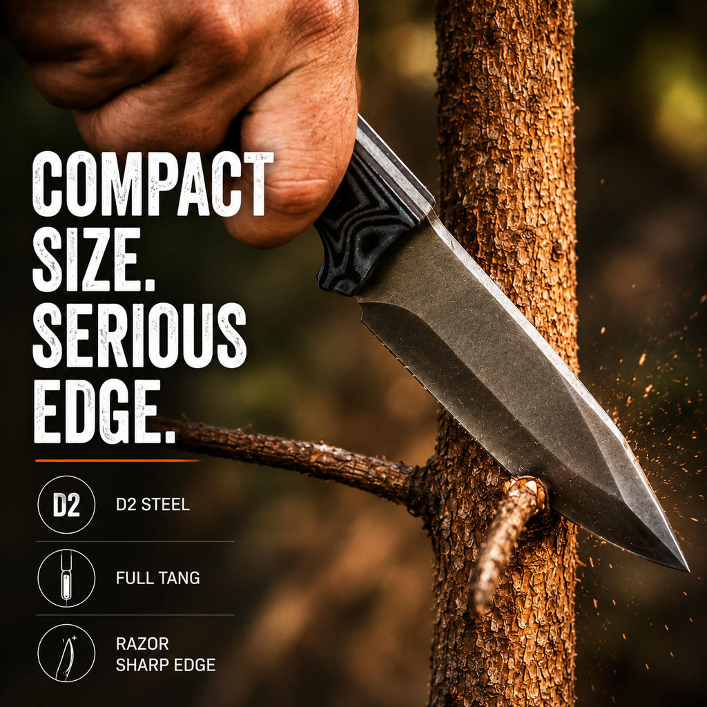 "The Silverback" Full Tang D2 Survival Camping Knife Gift Set